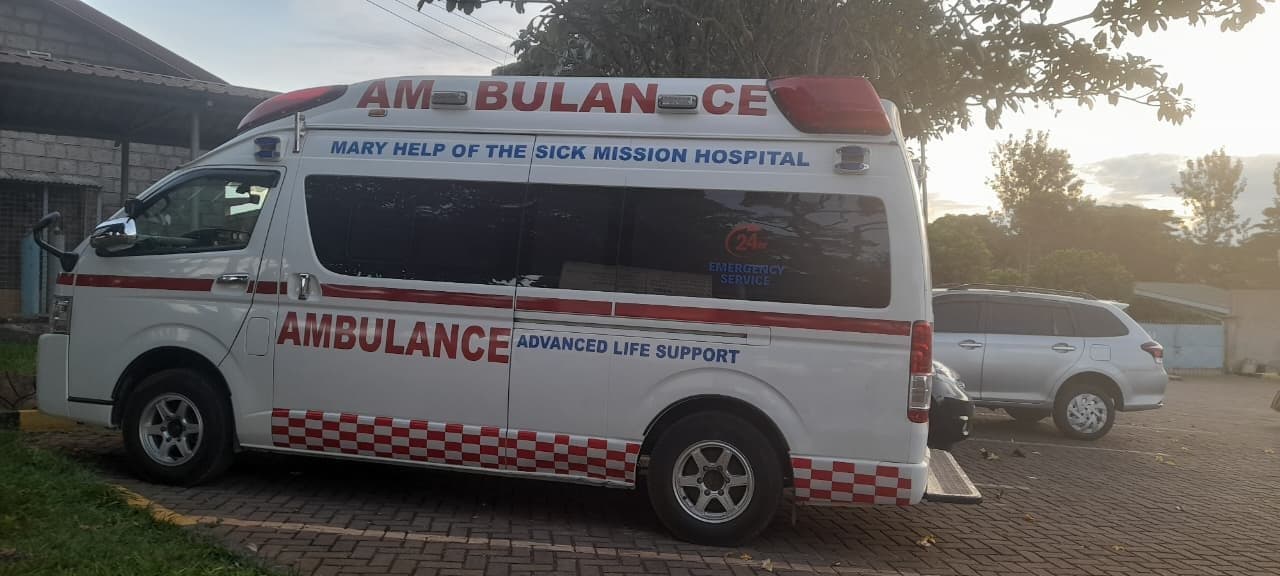 The hospital's advanced life support ambulance